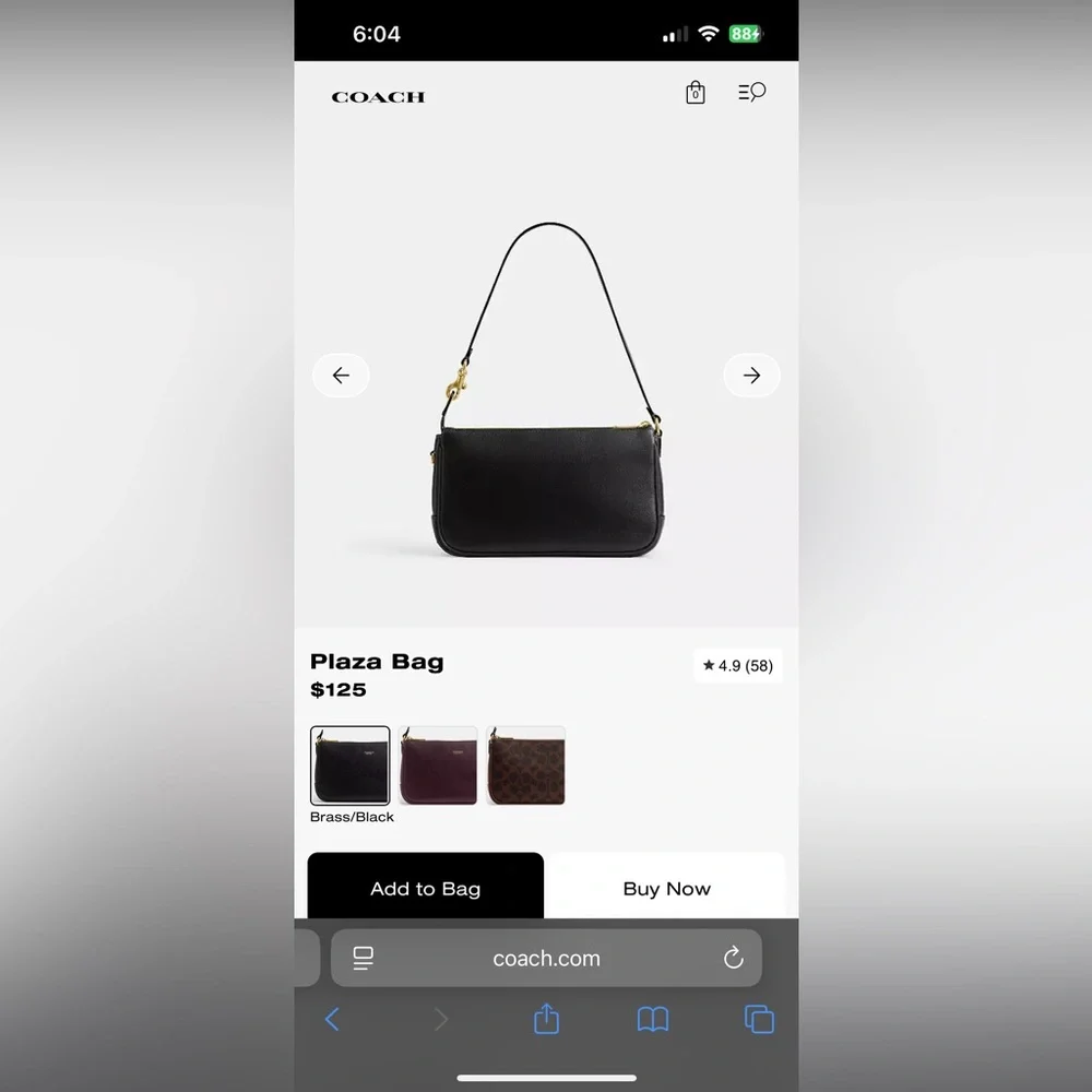 Coach plaza bag brass/black - Picture 5 of 8